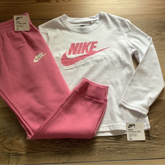 Nike girls 3pc fleece vest set size 6X(NWT)~PRICE IS FIRM~ - Picture 5 of 8